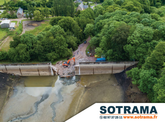 Démolition déconstruction poissons volants barrage Fréhel Bretagne grue levage manutention container