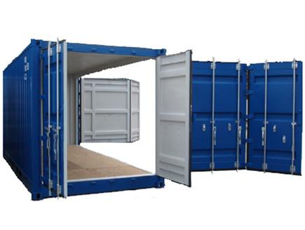 Le container maritimes open-side a une ouverture latérale complémentaire