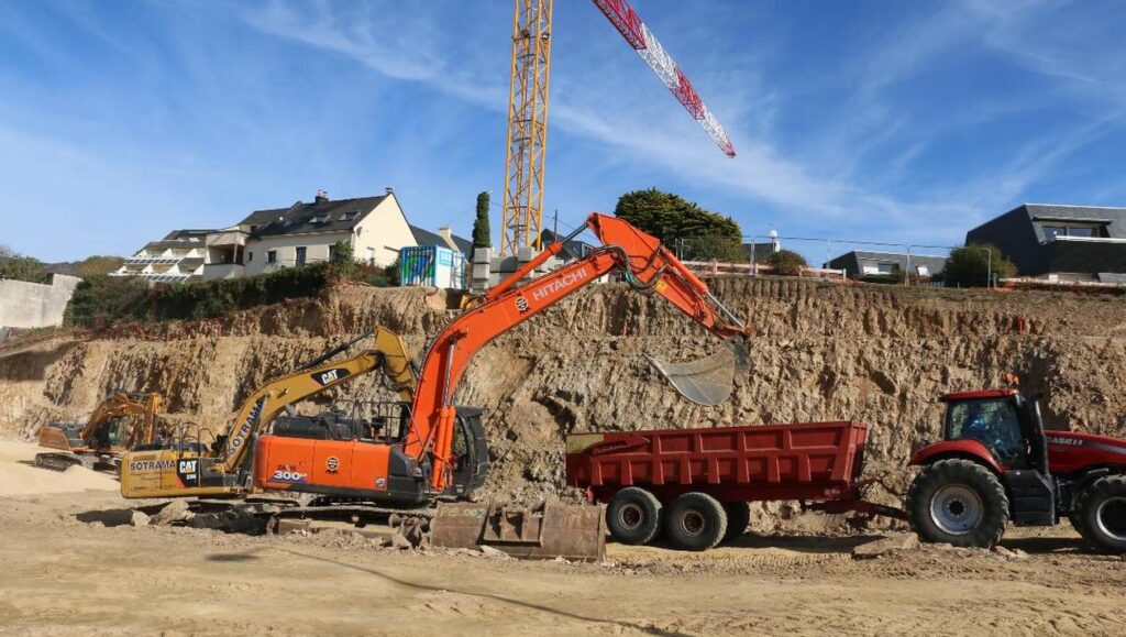 Déblai travaux terrassement chantier