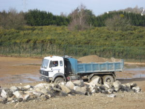 Evacuation des terres chantier