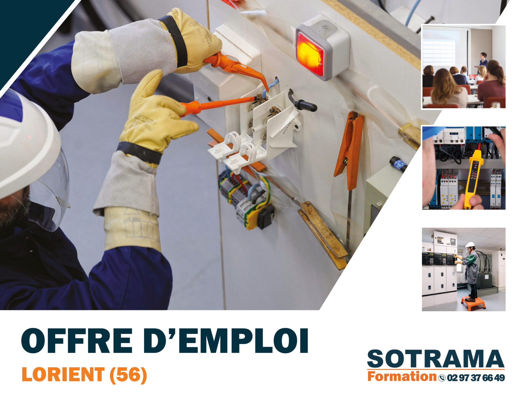 Offre d'emploi formateur habilitation électrique électricien lorient morbihan bretagne